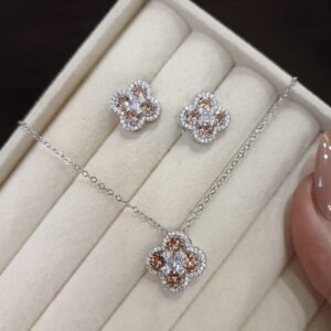 Zircon Pendant & Matching Studs Set